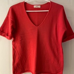 T-shirt orange in organic Cotton